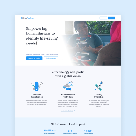 KoboToolbox website redesign thumbnail